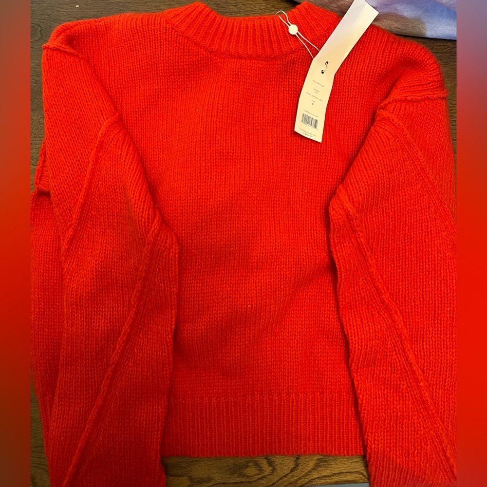 Women's Bright Red Crewneck Sweater